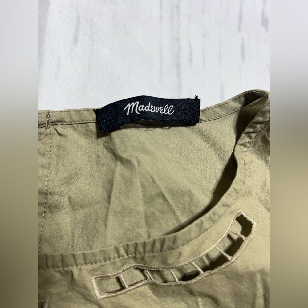 2/$20 Madewell Embroidered Peplum Tank - Picture 3 of 6
